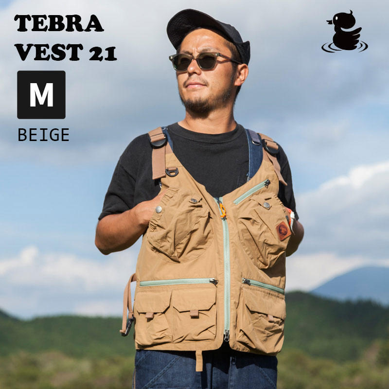 【最大2000円クーポン配布中】手ぶら TEBURA VEST 21 BEIGE M GO9203Q アウトドア ベスト ベージュ Mサイズ キャンプ バーベキュー フィッシング アウター メンズ アウトドアベスト 多機能 多…