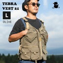 手ぶら TEBURA VEST 21 OLIVE L GO9203Q アウトドア ベスト オリーブ Lサイズ キャンプ バーベキュー フィッシング アウター メンズ ア..