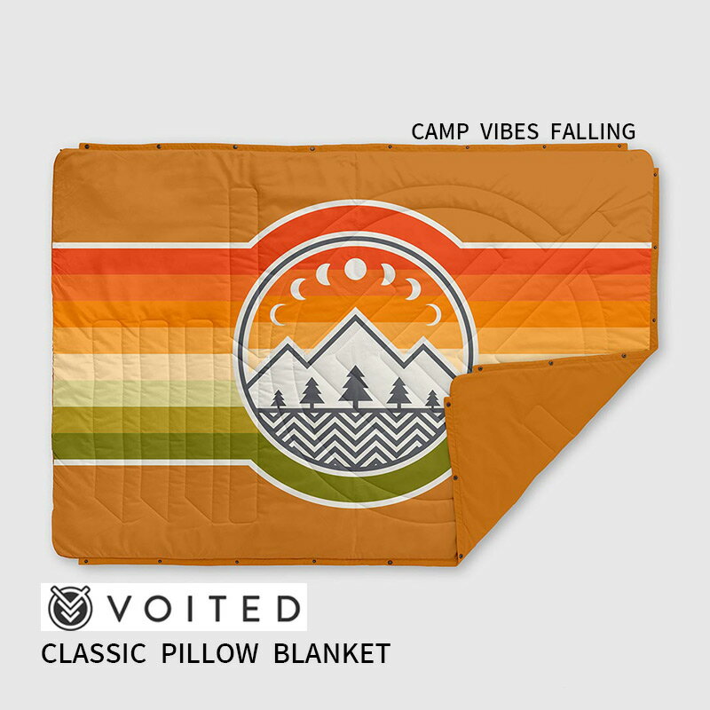 Classic Pillow Blanket Camp Vibes - Falling アウトドア キャンプ 車中泊 おしゃれ ブランケット ひざ掛け 6971681693963 VOITED ボイテッド