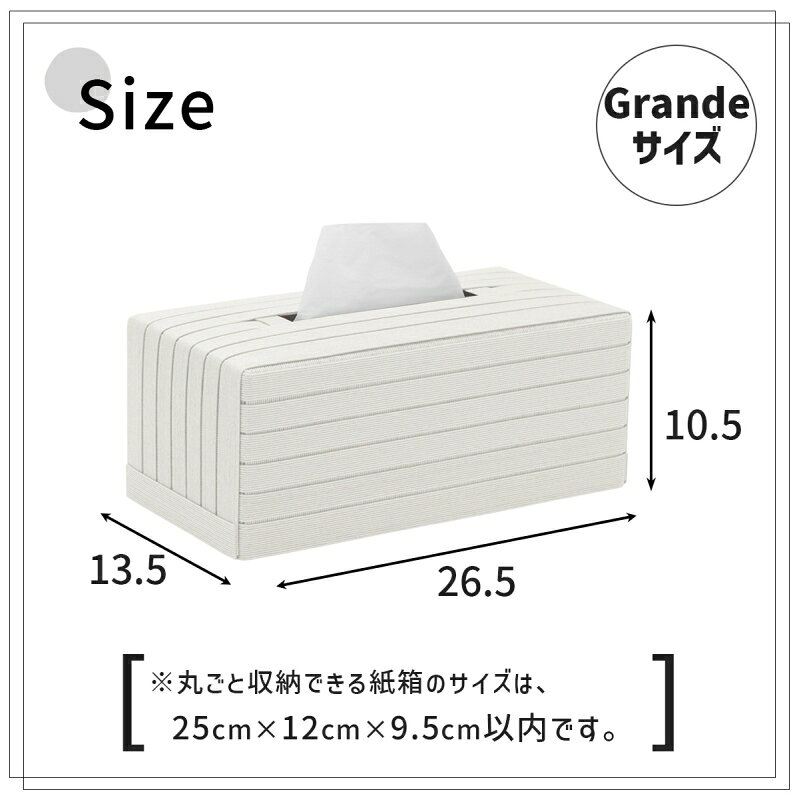 サンテクダイレクト 楽天市場店のティッシュケース Grande ホワイト BT0802 bandc.｜アングル3