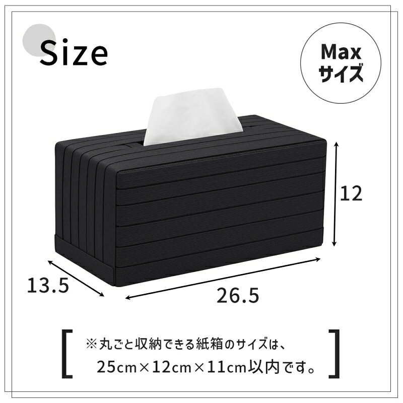 ティッシュケース Max ブラック BT0901 bandc. [3]