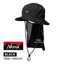 ナンガ NANGA ハット ブラック フリーサイズ 帽子 ナイロンタッサー NYLON TUSSER SUNSHADE HAT BLK N1JLBKN4 サンシ...