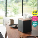 山崎実業 上から出せるティッシュ&トイレットペーパーケース ブラウン RIN リン 卓上 ティッシュケース ロールペーパー コンパクト 省スペース おしゃれ リ...