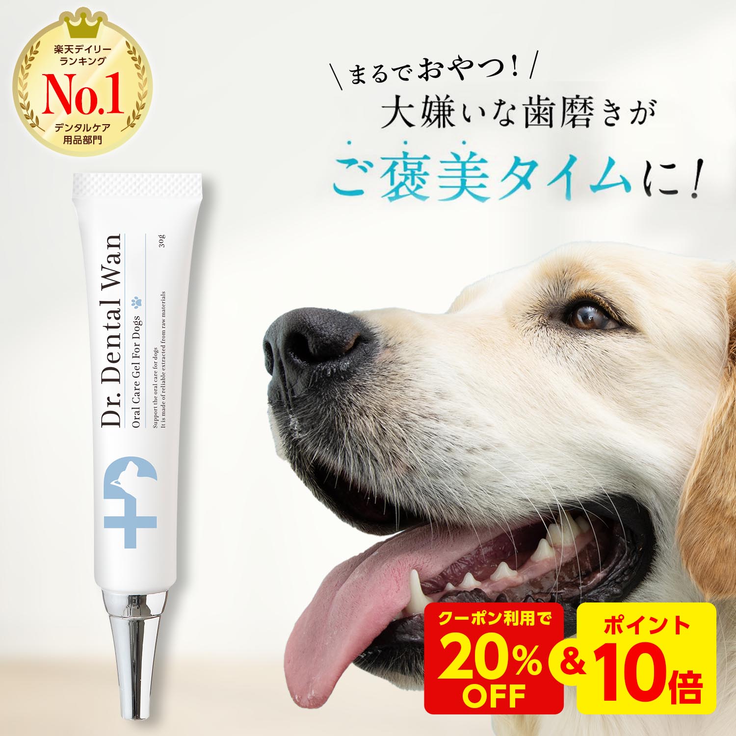 【5月18日23:59まで★P10倍＆LINE20%OFFクーポン】 ドクターデンタルワン 30g 1ヶ月分 犬 歯磨き 歯磨きジェル はみがき 歯石 犬口ケア 歯ブラシ 小型犬 愛犬歯磨き 愛犬デンタルケア 簡単 はみがき 歯垢 14種 乳酸菌配合 歯石とり 歯磨きペースト 歯石除去 ペット