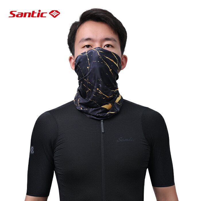 Santic フェイスカバー ネックガード ランニング バンダナ UVカット 冷感 自転車用 サイクリングカバー 男女兼用 多機能