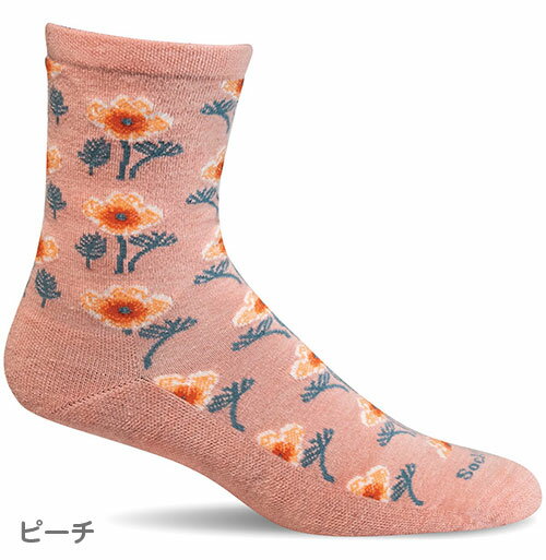 【送料無料】Sockwell［ソックウェル レディース］メリノウール ソックス 冷え性 おうち時間 バンブー素材 締め付けない フィット感 立体構造 サステナブル 【POPPY】