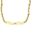 ミュウミュウ MIUMIU ネックレス ペンダント 5IC059 2F7U MIU LOGO CHAIN レディース 女性 アクセサリー ロゴ