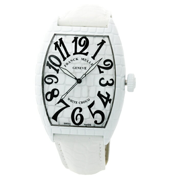 フランクミュラー 腕時計（メンズ） フランクミュラー FRANCK MULLER トノウカーベックス 時計 ウォッチ メンズ ホワイトクロコ CINTREE CURVEX WHITE CROCO 8880SC WHT CRO ホワイト文字盤