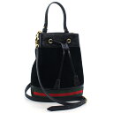 ハンドバッグ グッチ GUCCI バッグ ハンドバッグ（ショルダー付） オフィディア 550621 D6ZYB ブラック レディース 女性用 スエード パテントレザー ライン ロゴ バケツ コンパクト