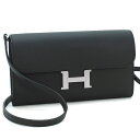 エルメス HERMES コンスタンストゥーゴー 長財布（ファスナー小銭入） 080125CK 89 ノワール 刻印B バンドリエール ショルダーストラップ