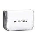 バレンシアガ 革財布 レディース バレンシアガ BALENCIAGA 三つ折り財布ダブルホック キャッシュミニウォレット CASH MINI WALLET 593813 2AAMO コンパクト財布 ミニウォレット ミニ財布 シルバー ブラック