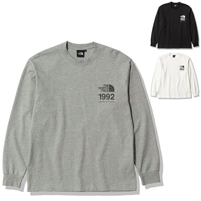 楽天サントノーレノースフェイス THE NORTH FACE ロングスリーブ 30th ヌプシティー L/S 30th Nuptse Tee 長袖Tシャツ NT82235 メンズ 国内正規品 ブラック ホワイト グレー オーガニックコットン 度詰めコットン オリジナルロゴ シンプル カジュアル