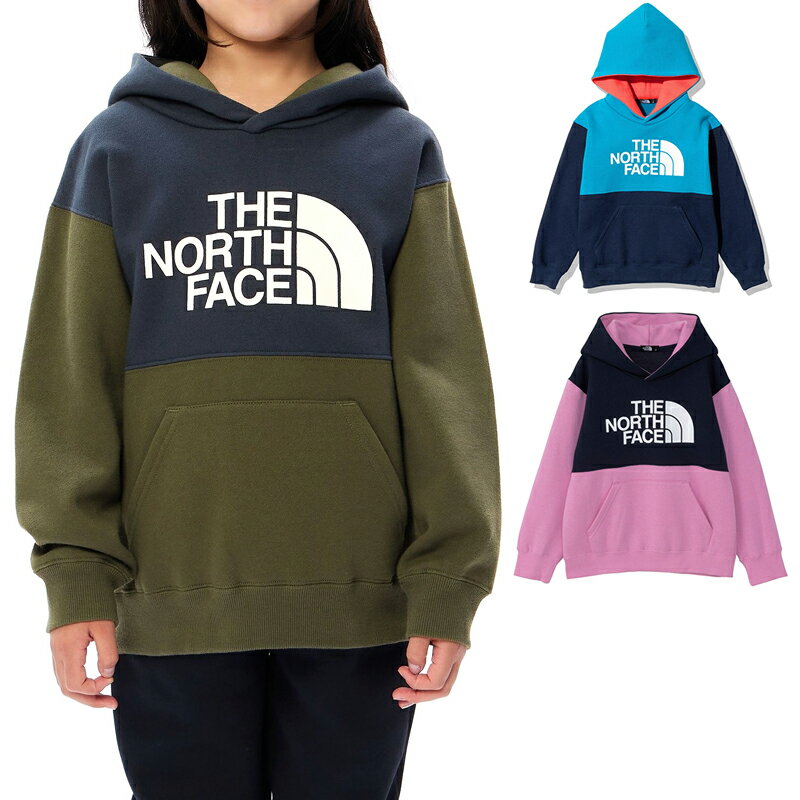 ノースフェイス THE NORTH FACE スウェットロゴフーディ Sweat Logo Hoodie プルオーバーパーカー 長袖 NTJ62264 キッズ 国内正規品 オーガニックコットン ロゴプリント 厚手裏起毛