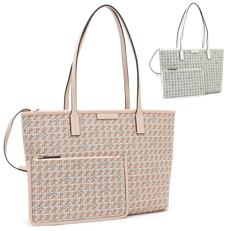 トリーバーチ トリーバーチ TORY BURCH バッグ トートバッグ スモールバスケットウィーブトート SMALL BASKETWEAVE TOTE エバーレディースモールトート EVER-READY SMALL TOTE 147748 トリバーチ ポーチ付き 軽量 総柄 通勤 通学