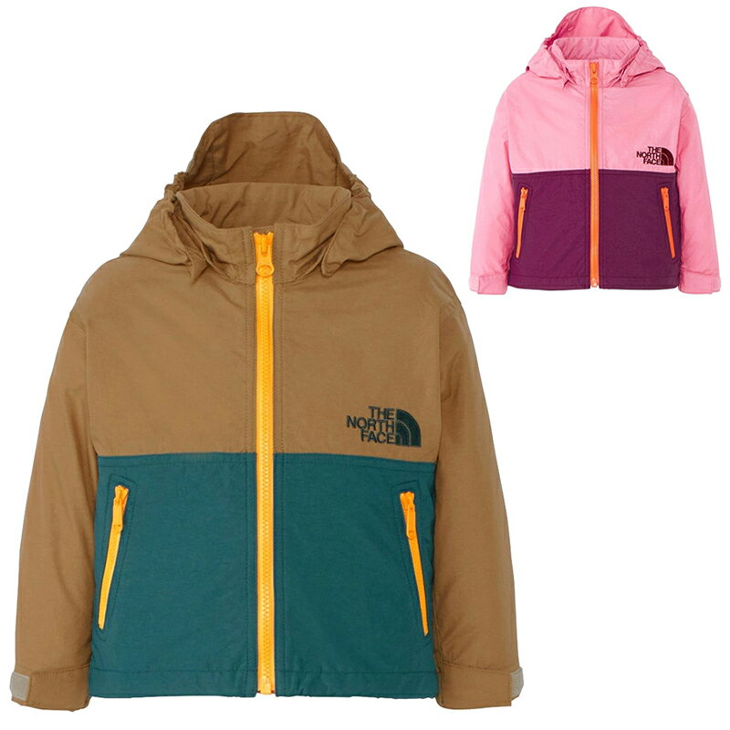 【2人に1人が当選！エントリーで最大100％ポイントバック】ノースフェイス THE NORTH FACE ベビーコンパクトジャケット B Compact Jacket ウインドブレーカー マウンテンパーカー NPB72310 キッズ ベビー 国内正規品 取り外し可能なフード 記名ラベル付き はっ水加工