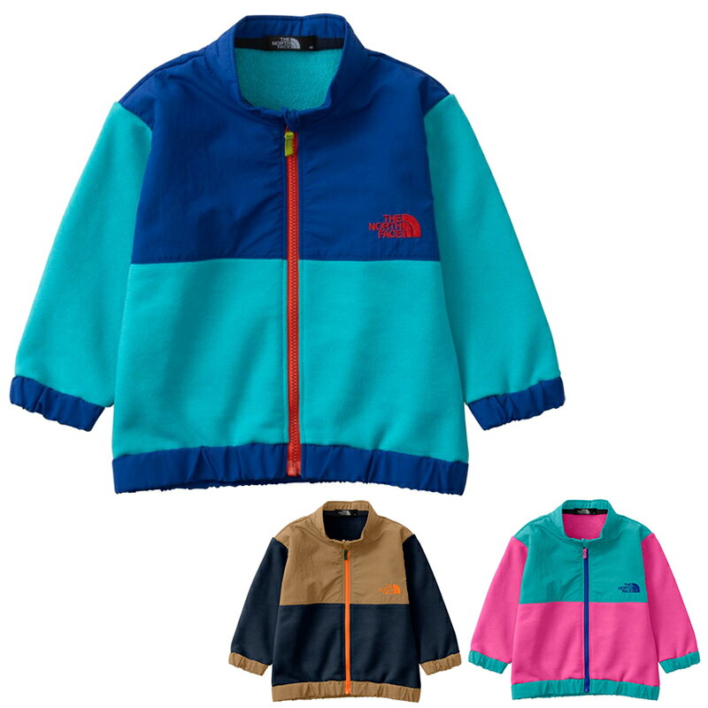 ノースフェイス THE NORTH FACE ベビーデナリスウェットジャケット B Denali Sweat Jacket アウター ジップアップジャケット NTB62335 キッズ ベビー 国内正規品 リサイクルポリエステル オーガニックコットン はっ水加工布帛補強あり 外遊びアイテム