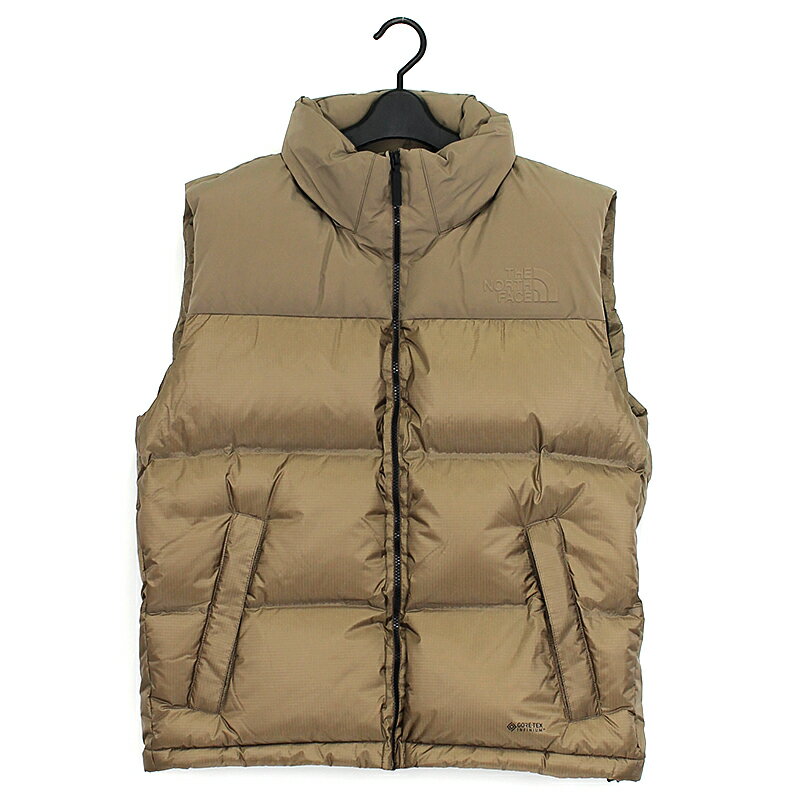 ノースフェイス THE NORTH FACE GTXヌプシベスト GTX Nuptse Vest ダウンベスト ダウンジレ ND92261 メンズ 国内正規品 GORE-TEX ゴアテックス ブラック ブラウン リサイクルダウン スタッフサック付き ビルトインフード アウトドア タウンユース シンプル