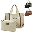 クロエ Chloe バッグ トートバッグ（ショルダー付） SAC A LANGER チェンジングバッグ マザーズバッグ 【C90406 Z40：ユニーク】 【C90411 09B：ブラック】 【C90411 957：クリムゾン】 キャンバス レディース アイボリー ブラック ブラウン その1