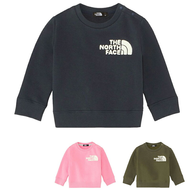 楽天サントノーレノースフェイス THE NORTH FACE ベビーフロントビュークルー B Front View Crew トレーナー スウェット 長袖 NTB62262 キッズ 国内正規品 プルオーバー クルーネック アウトドア カジュアル 防寒 ドットボタン仕様