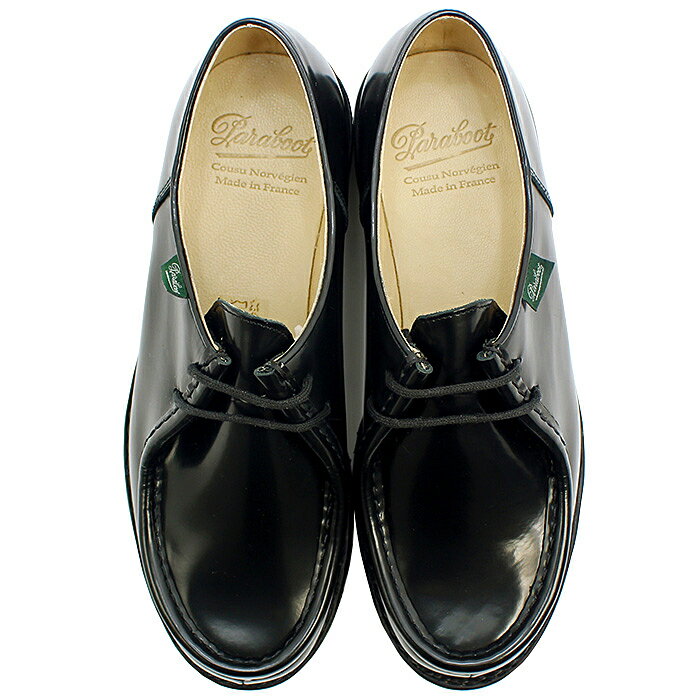 【訳あり】 靴ひもなしのため パラブーツ Paraboot チロリアンシューズ 靴 ミカエル MICHAEL NOIR-GLOSS 42.5サイズ（27.0cm） メンズ