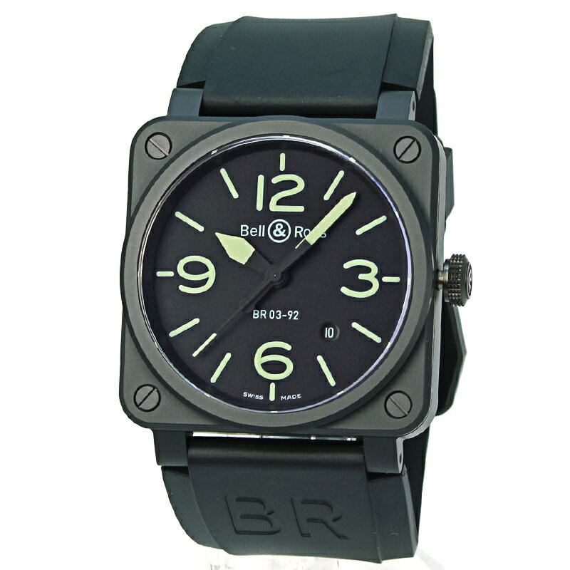 ベルandロス ベル&ロス Bell&Ross 時計 ウォッチ メンズ インストゥルメント INSTRUMENTS BR 03 AUTO BR03 92 NIGHTLUM ナイトラム ブラック文字盤 腕時計 ベル アンド ロス