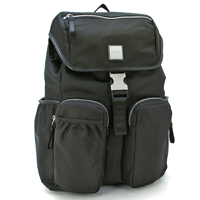 ヒューゴボス HUGO BOSS バッグ リュック デイパック フラップクロージャーバックパック リサイクルファブリック ロゴパッチ LENNON_BACKPACK 50498692 ユニセックス ドローストリング シンプル