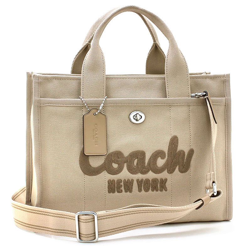 コーチ クロスボディ バッグ（レディース） コーチ COACH バッグ トートバッグ（ショルダー付） カーゴトート CARGO TOTE CP158 レディース ボックス型 肩掛け クロスボディ 2WAY ロゴ刺しゅう キャンバス素材 A4 13インチ 通勤 通学