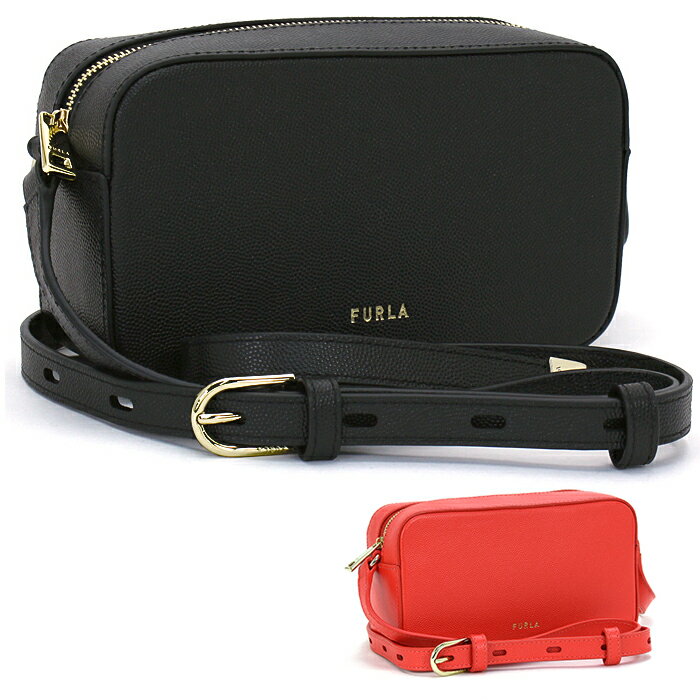 フルラ 可愛いショルダーバッグ レディース フルラ FURLA バッグ ショルダーバッグ ブロックミニクロスボディ BLOCK MINI CROSSBODY EAS6FBK Q26000 レディース コンパクト レザー 本革 スクエア ブラック レッド