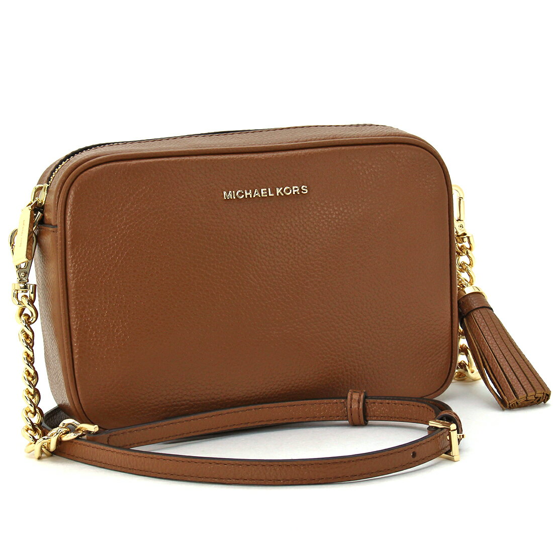 マイケルコース MICHAEL KORS バッグ ショルダーバッグ ジェットセット ミディアムカメラバッグ JET SET MD CAMERA BAG 32F7GGNM8L レディース スクエアフォルム ポシェット ゴールドチェーンショルダー ブラウン