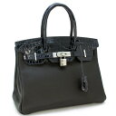 エルメス HERMES バーキンタッチ 30cm トリヨンノヴィーヨ ニロティカス ハンドバッグ H075297CK ノワール ブルーマリン 刻印Z