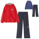 ノースフェイス THE NORTH FACE レインテックスユリイカ RAINTEX EUREKA セットアップ 防水アウター NPJ12112 キッズ 国内正規品 リフレクロゴプリント アウトドア コンパクト 雨具 防寒具 記名ラベル付き ウエストスピンドル仕様 スタッフサック付き