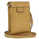 クロエ ショルダーバッグ スマホポーチ エディス EDITH PHONE POUCH CHC21WP165F43 ブラウン ベージュ コンパクト ミニサイズ 肩掛け 斜め掛け バッファローレザー 本革 無地 シンプル 【並行輸入品】