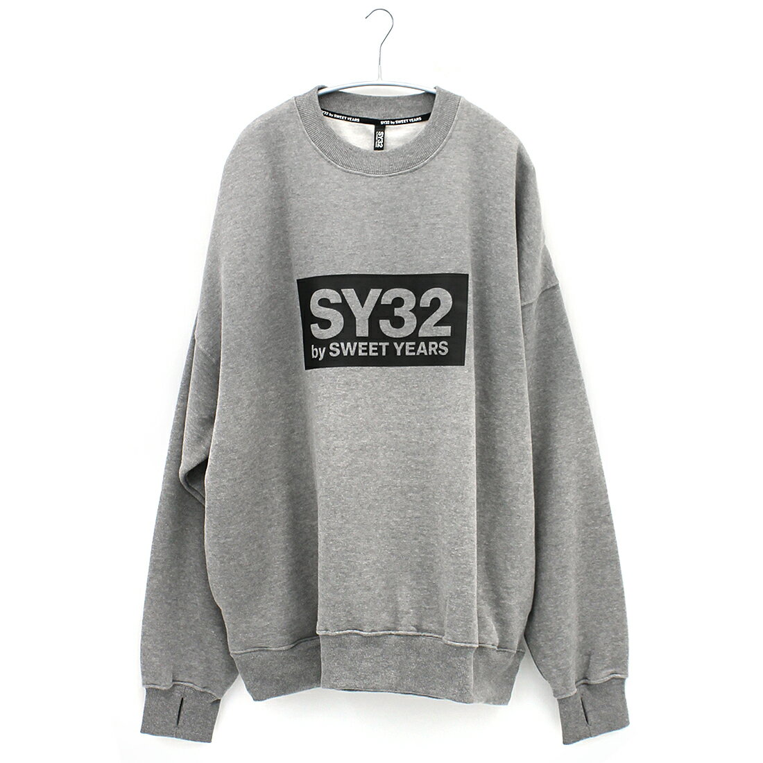 【訳あり】 わずかな汚れ エスワイサーティトゥーバイスウィートイヤーズ SY32bySWEETYEARS BOX LOGO BIG SILHOUETTE P/O トレーナー プルオーバー TNS1750 GRAY XXLサイズ メンズ 国内正規品 ロゴ ビッグシルエット グレー シンプル ストリート 長袖 裏起毛