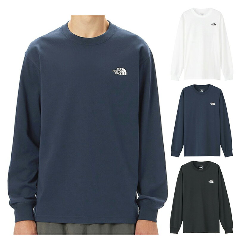 ノースフェイス THE NORTH FACE ロングスリーブバックスクエアロゴティー L/S Back Square Logo Tee 長袖Tシャツ NT32442 メンズ 国内正規品 速乾性 リサイクルポリエステル コットン ニット素材 ロゴ 静電ケア