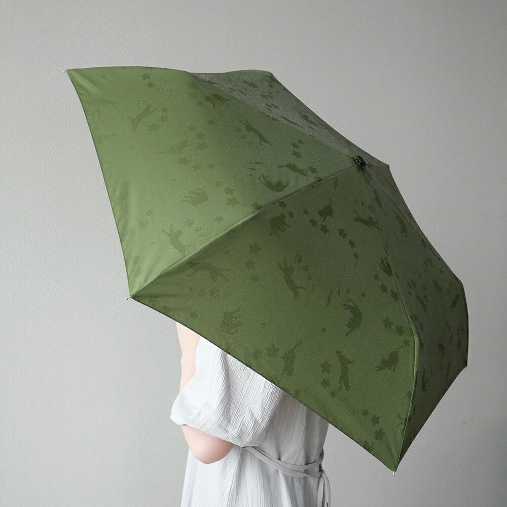 Rakuten - 折り畳み猫日和 傘 動物 雨傘 グラスファイバー 軽量 丈夫　手開き　撥水加工　猫模様 プレゼント 贈り物 贈呈 女子 学生 女の子