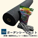ガーデンシートセット クラピア用 1m×12m 12平米分 防草シート 苗用 植栽用 シート 有機一発肥料 固定ピン付き 雑草対策 グレー 通根 遮光