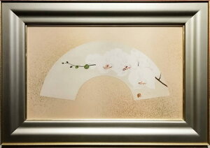 画題：蘭花筆者：加倉井和夫寸法：外形約76x53cm所属：日展（日本美術展覧会）付属品：額　本人直筆サイン　吊りひも日本画家　額入　神奈川　花　アート　日本画　インテリア　作品