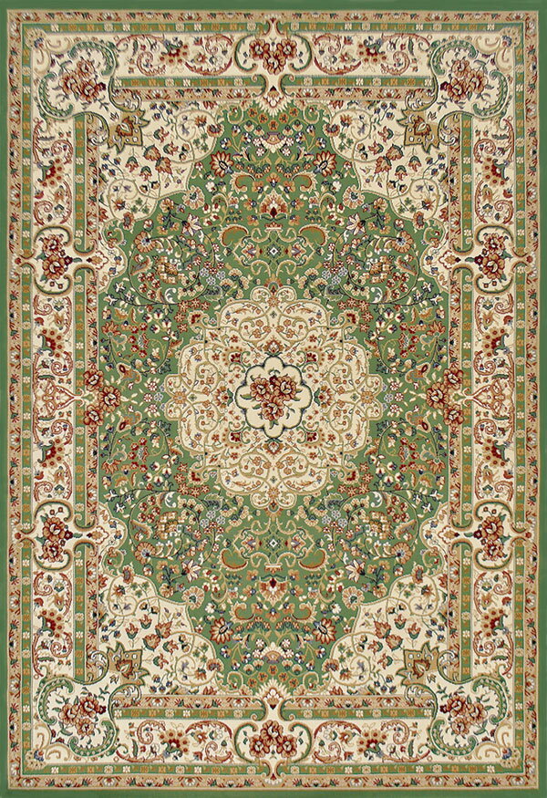 ラグ カーペット 133×190cm 長方形 カディス グリーン色 高級ウィルトン織り ホットカーペットOK