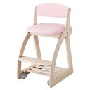 コイズミ 4ステップチェア 木製学習椅子 4STEP Chair ライトピンク色 木部はホワイトウォッシュ色 FDC-051WW