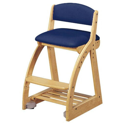 コイズミ 4ステップチェア 木製学習椅子 4STEP Chair ネイビーブルー色 木部はナチュラル色 FDC-056NS コイズミ 4ステップチェア 木製学習椅子 4STEP Chair ネイビーブルー色 木部はナチュラル色 FDC-056NS