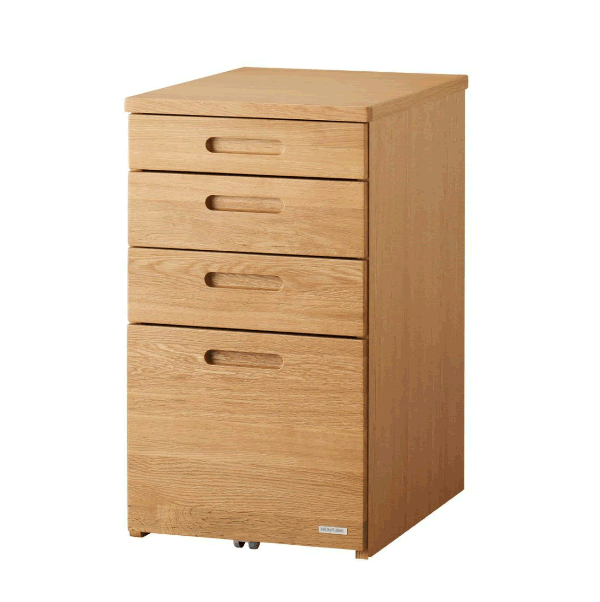 小泉 サイドチェスト BEENO ビーノ NS色 学習机用 コイズミ 天然木 シンプルデスク デスク用ワゴン