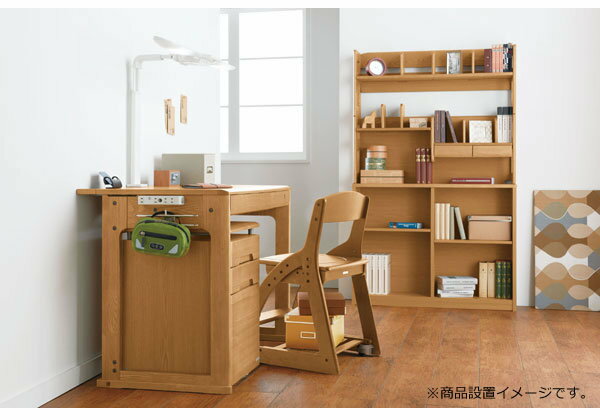 コイズミ 4ステップチェア 板座 ホワイトウォッシュ 木製デスクチェア 4STEP Chair CDC-761WW [3]