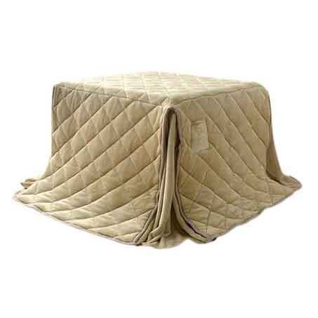 ハイタイプ/ダイニングこたつ布団　正方形85×85巾コタツ用　ベージュ色無地85　高脚用薄掛け布団