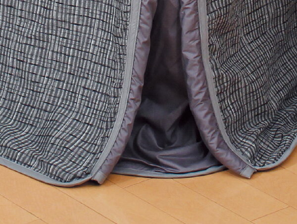 ハイタイプこたつ布団/ダイニングコタツふとん 正方形90×90巾こたつ用 薄掛け布団 格子柄 ハイタイプ [3]