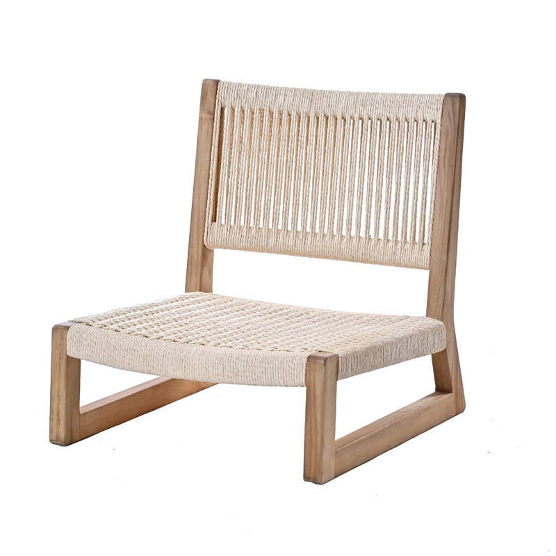 座椅子 ローチェア ナチュラル色 チークペーパーコード 天然素材 C050RX