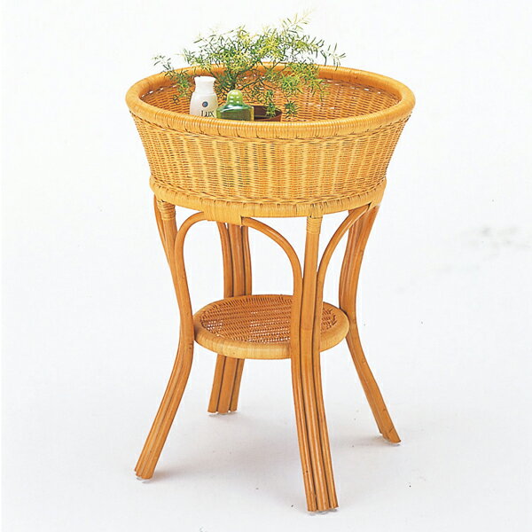 ラタン 籐 ランドリースタンド 洗面収納 天然素材 E-86