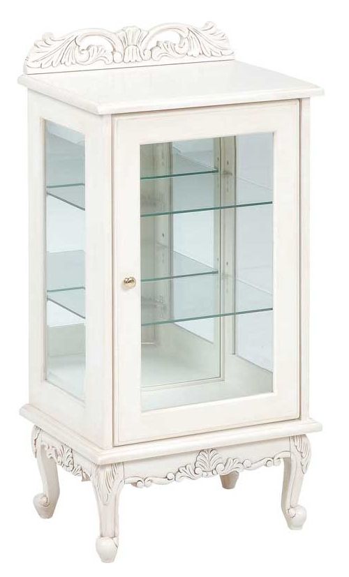 ガラスキャビネット50幅 ホワイト色 高さ96センチ