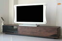 国産木製テレビボード180センチ幅 クアトロ ダークブラウン色 完成品