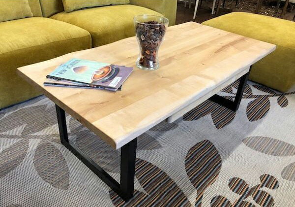 センターテーブル ローテーブル 120巾長方形 ナチュラルタイプ バーチ節有り無垢材