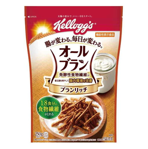 ケロッグ オールブラン ブランリッチ 250g ×6袋 小麦ふすま シリアル 腸活 発酵性 食物繊維 ケロッグ オールブラン ブランリッチ 250g ×6袋 小麦ふすま シリアル 腸活 発酵性 食物繊維